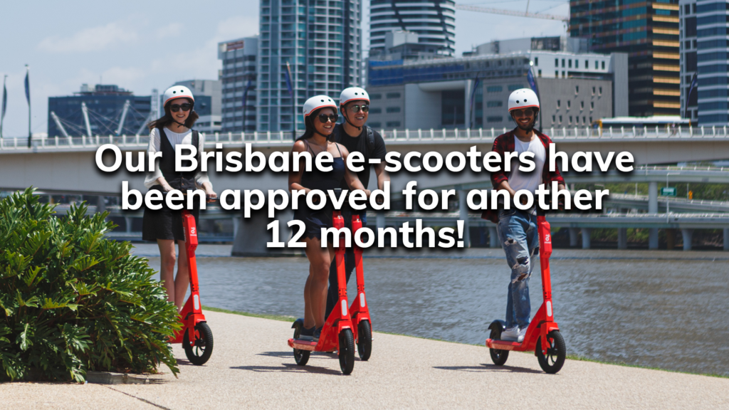 Our Brisbane escooters have been approved for another 12 months! Neuron Mobility