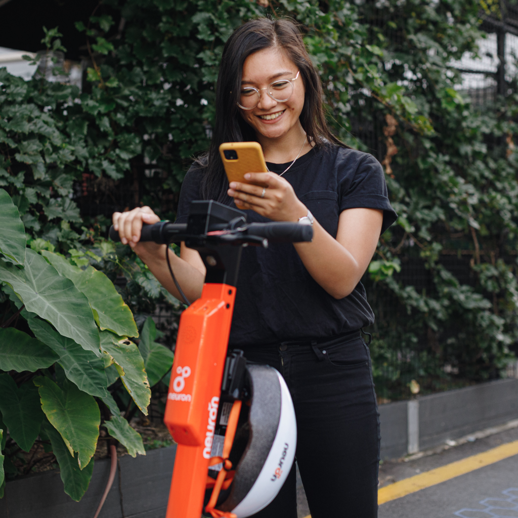 Neuron e-Scooters in Melbourne to Feature App-Controlled Helmet Lock