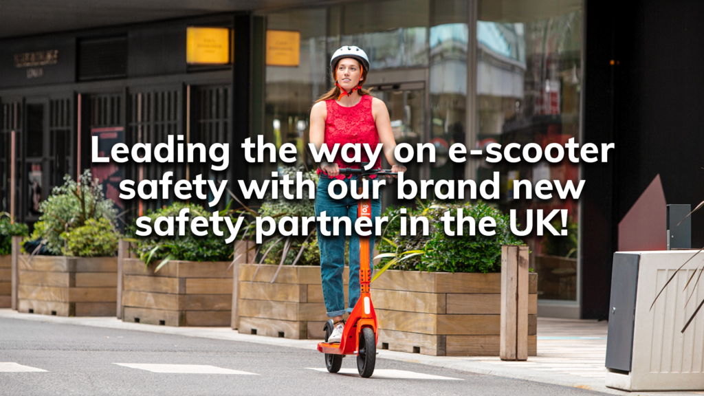 Leading the way on escooter safety with our brand new safety partner