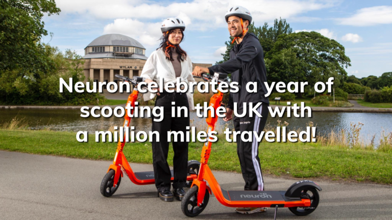 Read more about the article Neuron celebrates a year of scooting in the UK with a million miles travelled!